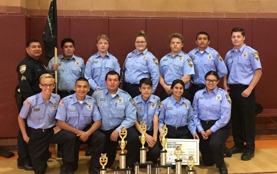 Front: Ryan White, Daniel Bustos, Fabian Cervantez, Adrian Lanuza, Maria Elena Reyes, Mia Guadian. Back: Sgt. Oscar Lucio, Alvaro Ruiz, Vincent Pescatore, Geanna Villegas, Dorian Ecker, Jose Alvarez, Hunter Villegas. (not pictured, Susana Bravo).